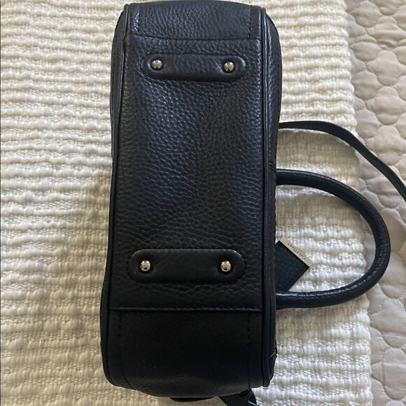Cole Haan Black Pebbled Leather Satchel/Crossbody - Picture 11 of 14